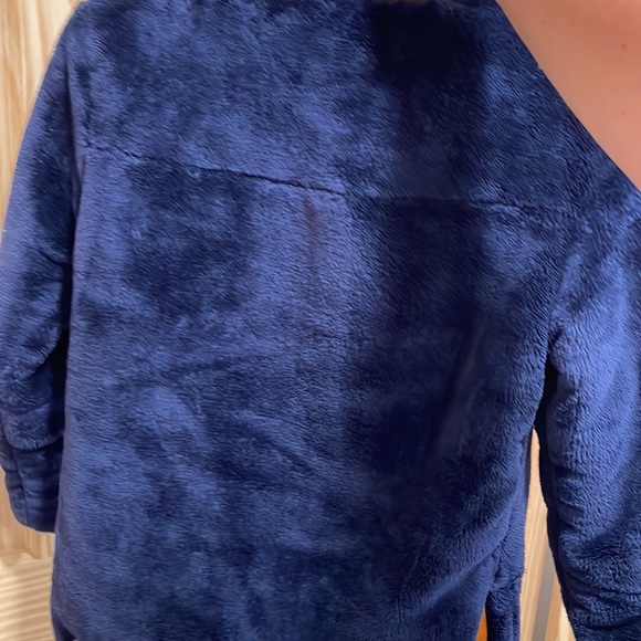 Tommy Bahama Fleece Zip Up Kids  Plush Fleece Hooded Jacket (Navy Large 10/12 - Picture 8 of 8